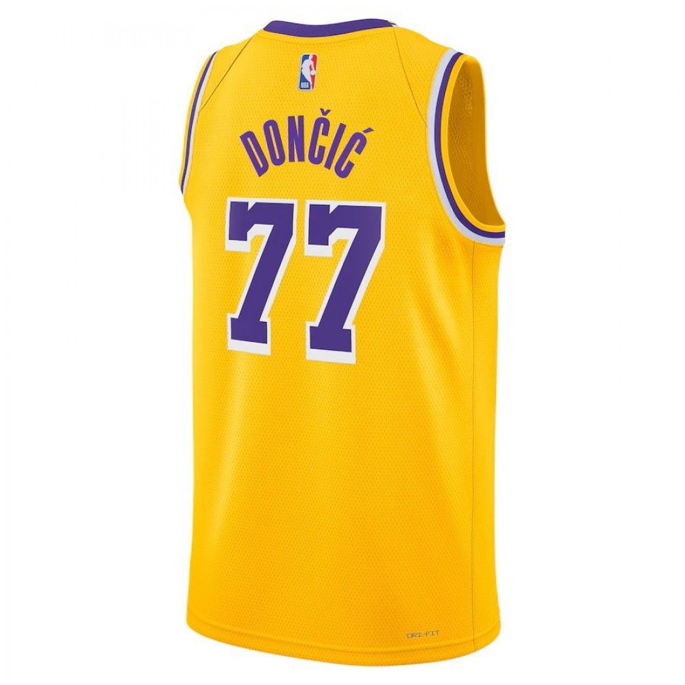 Los Angeles Lakers Unisex Icon Edition Swingman Jersey - Gold - Luka Dončić-Pro Kit Vault | Brand New 26/27 Sports Jerseys